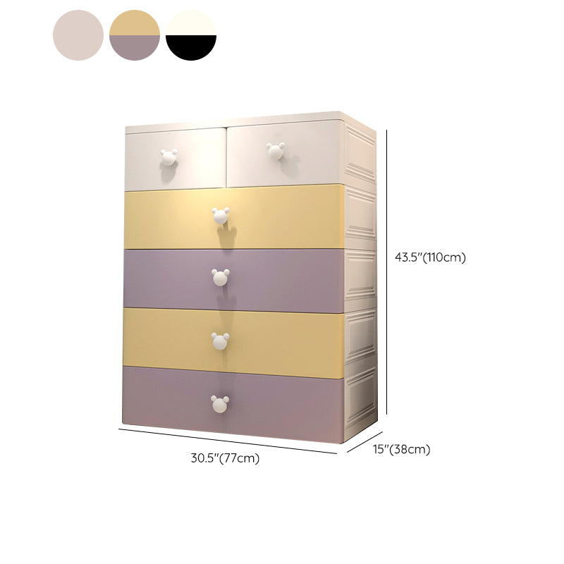 Contemporary Plastic Storage Cabinet Matte Finish Bedroom Cabinet