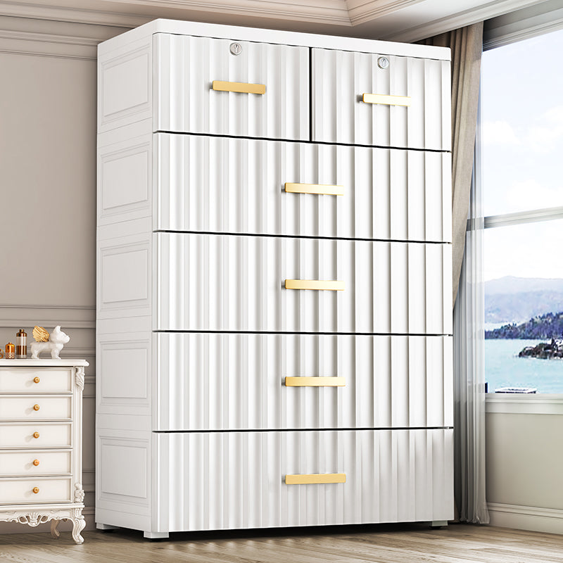 Bedroom Plastic Storage Cabinet Contemporary Matte Finish Cabinet