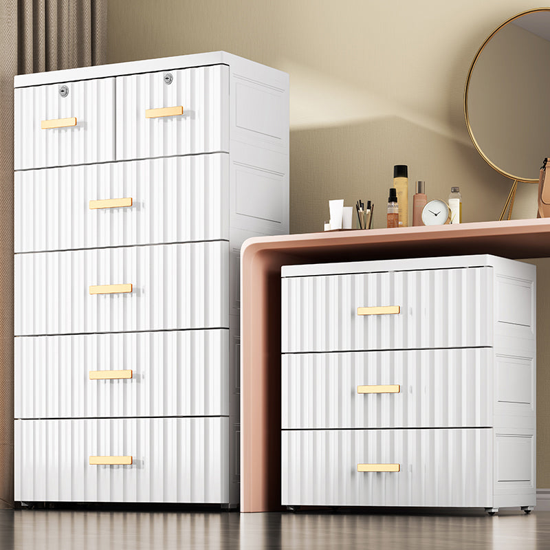 Bedroom Plastic Storage Cabinet Contemporary Matte Finish Cabinet