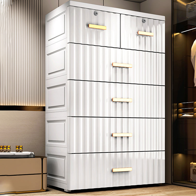 Bedroom Plastic Storage Cabinet Contemporary Matte Finish Cabinet