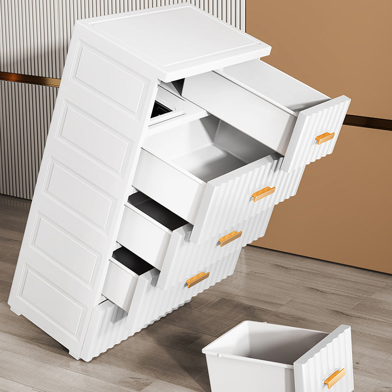 Bedroom Plastic Storage Cabinet Contemporary Matte Finish Cabinet