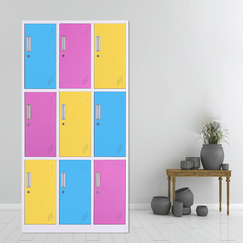 Contemporary Cabinet with Hinged Doors Metal Matte Finish Bathroom Storage Cabinet