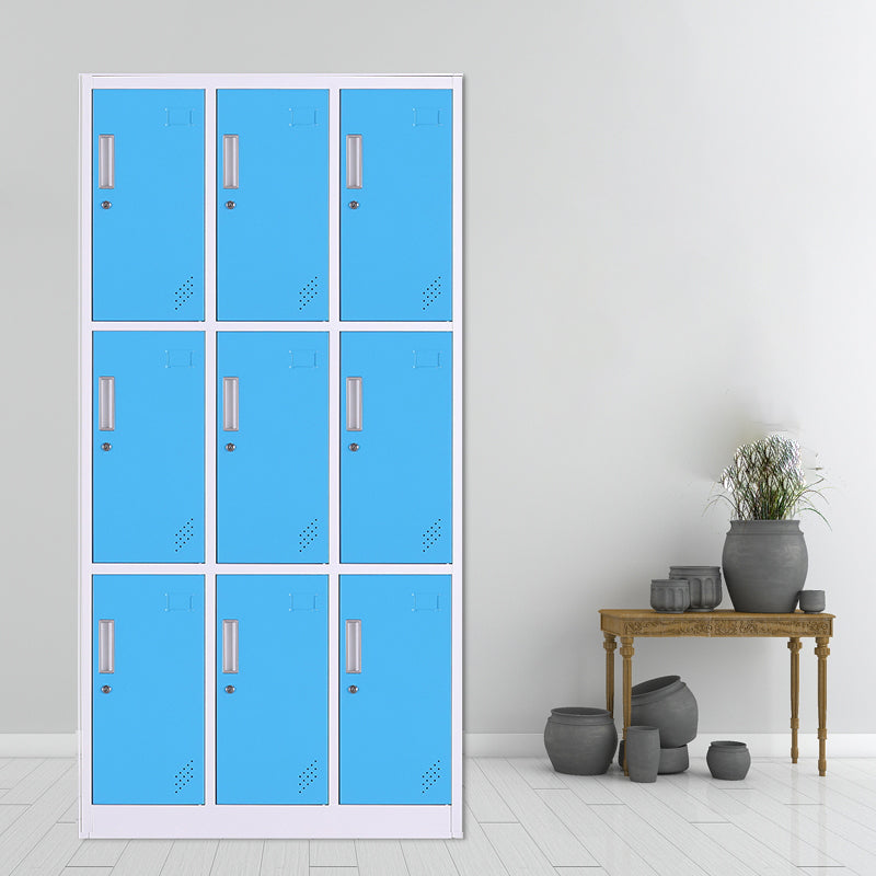 Contemporary Cabinet with Hinged Doors Metal Matte Finish Bathroom Storage Cabinet