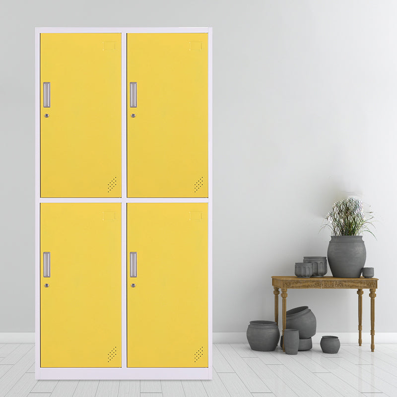 Contemporary Cabinet with Hinged Doors Metal Matte Finish Bathroom Storage Cabinet