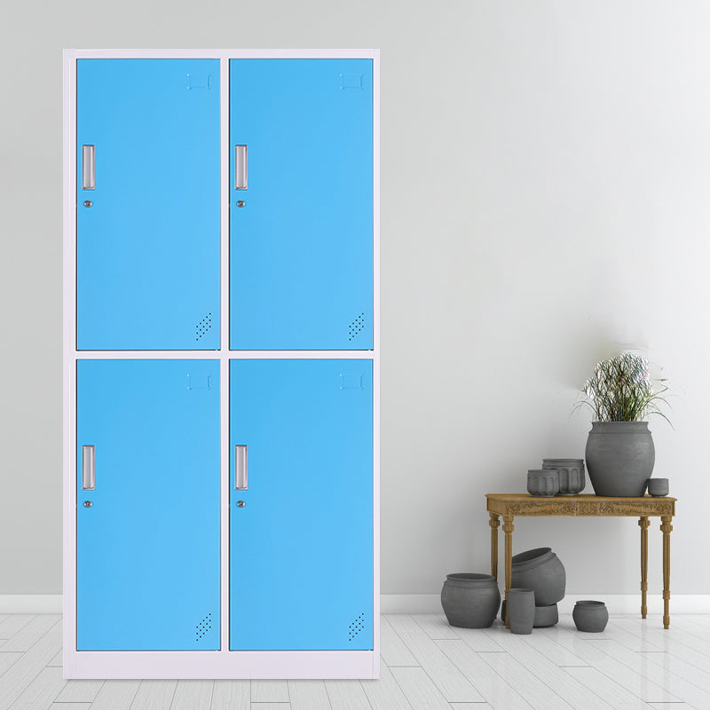 Contemporary Cabinet with Hinged Doors Metal Matte Finish Bathroom Storage Cabinet