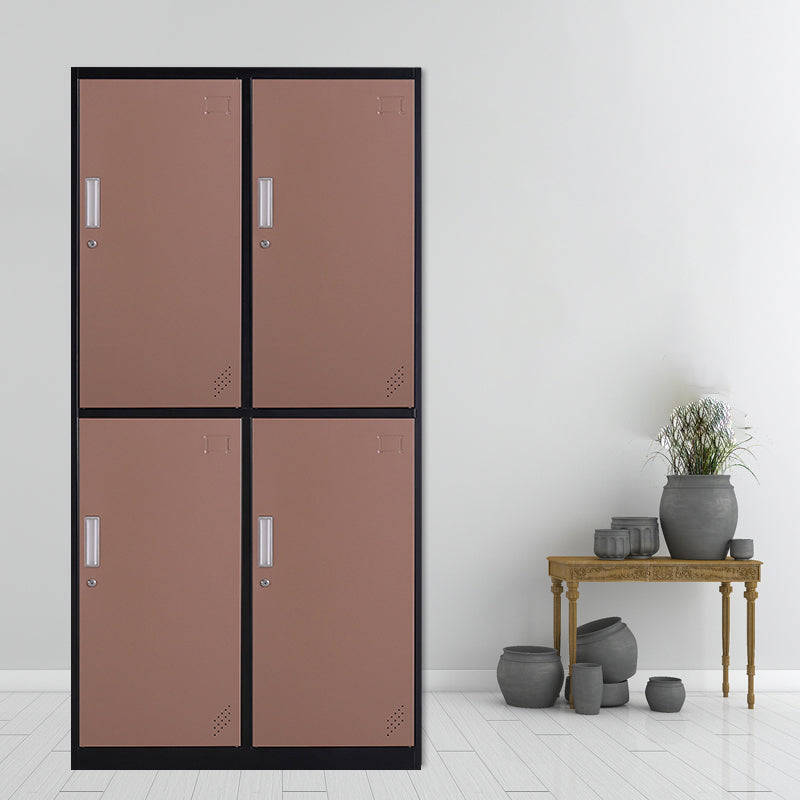 Contemporary Cabinet with Hinged Doors Metal Matte Finish Bathroom Storage Cabinet
