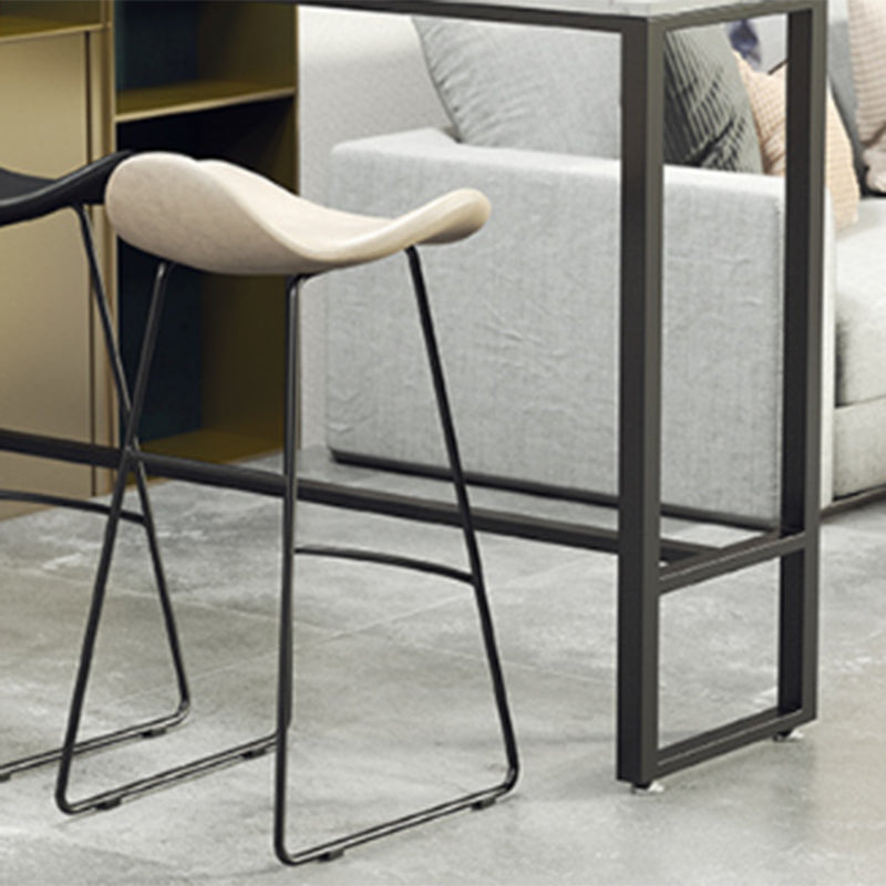 Modern Style Pub Dining Set 1/4 Pieces Rectangle Marble Counter Set