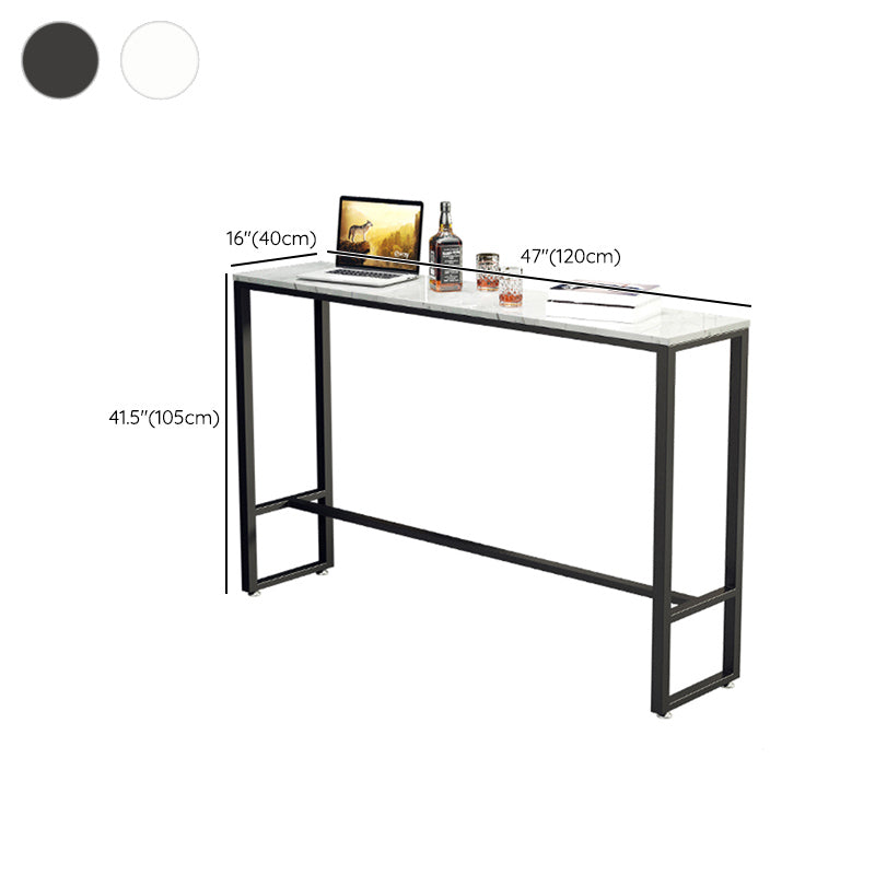 Modern Style Pub Dining Set 1/4 Pieces Rectangle Marble Counter Set