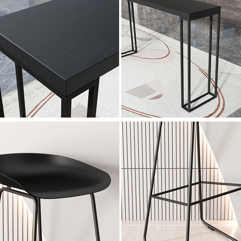 Industrial Bar Stool and Table Set Black 1/2/5 Pieces Pub Dining Set