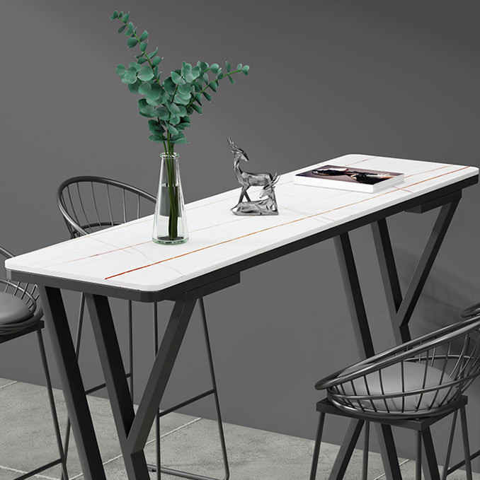 1/5 Pieces Bar Stool and Table Set Rectangular Modern Pub Table Set