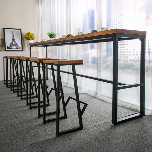 Solid Wood Table and Stool Set 1/2/7 Pieces Counter Height Pub Set