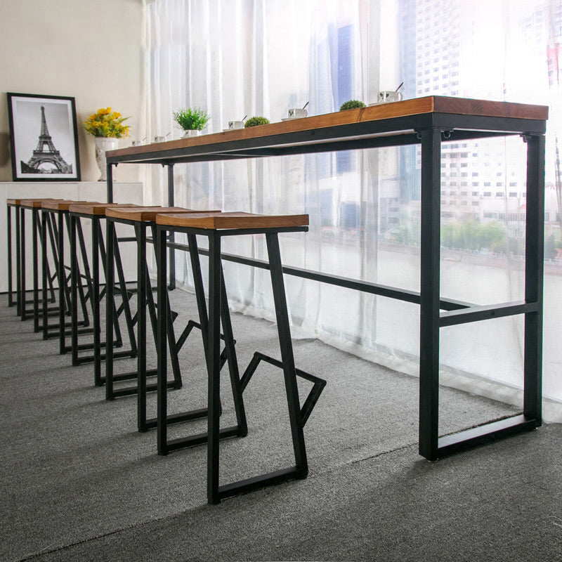 Solid Wood Table and Stool Set 1/2/7 Pieces Counter Height Pub Set