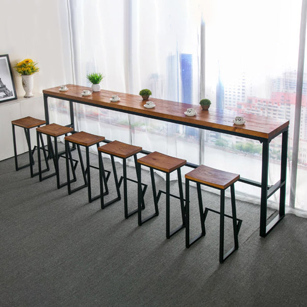 Solid Wood Table and Stool Set 1/2/7 Pieces Counter Height Pub Set