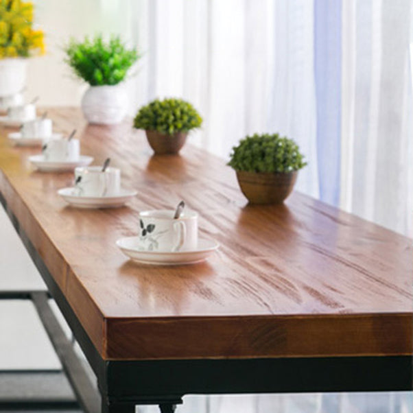 Solid Wood Table and Stool Set 1/2/7 Pieces Counter Height Pub Set