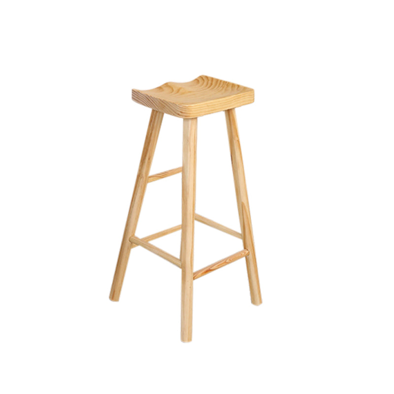 Rectangular Pub Table Set Solid Wood 1/2/3 Pieces Table and Stools