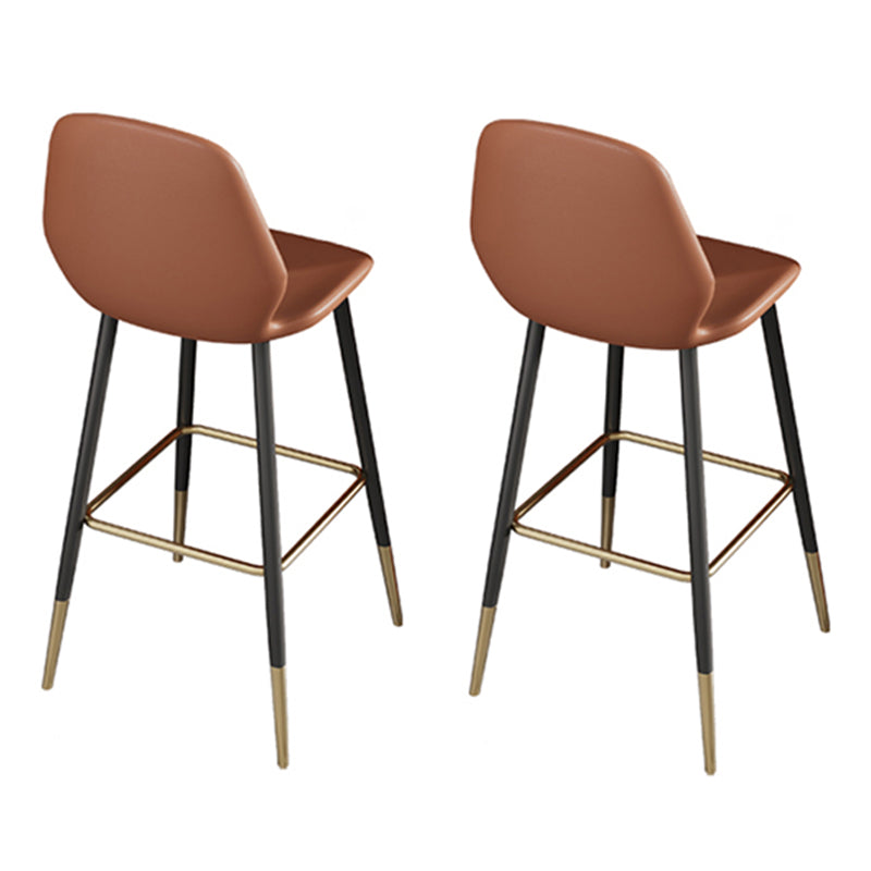 Orange Bar Stool and Table Set Contemporary 1/2/3 Pieces Bar Table Set