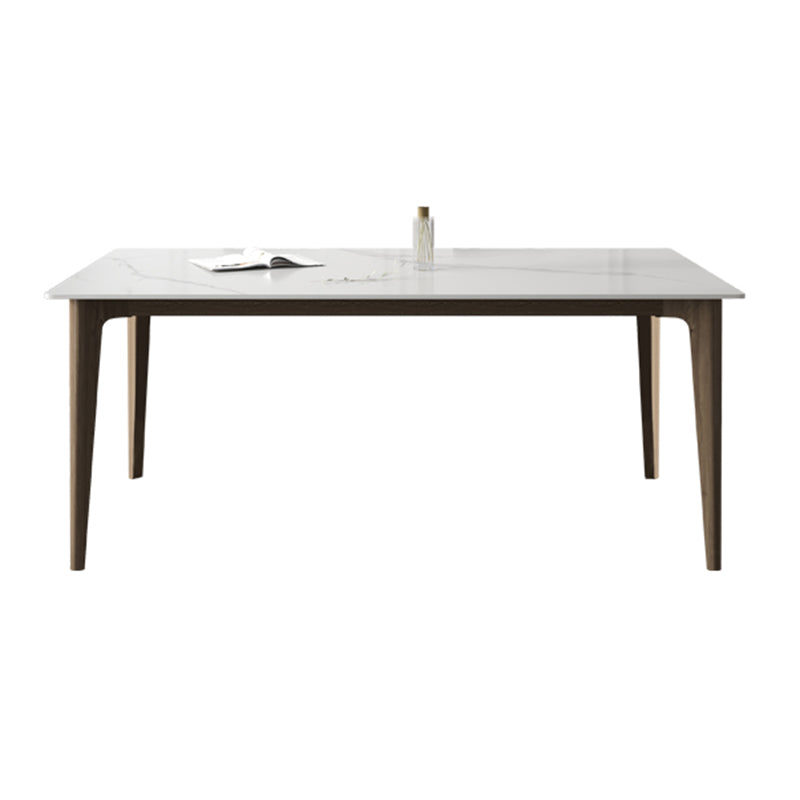 Modern 1/4/5/7 Pieces Furniture Stone Rectangle Dining Table Set in White