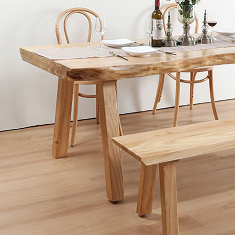 Rectangle Dining Table Set 1/4/5/6 Pcs Pine Solid Wood Dining Table and Chairs