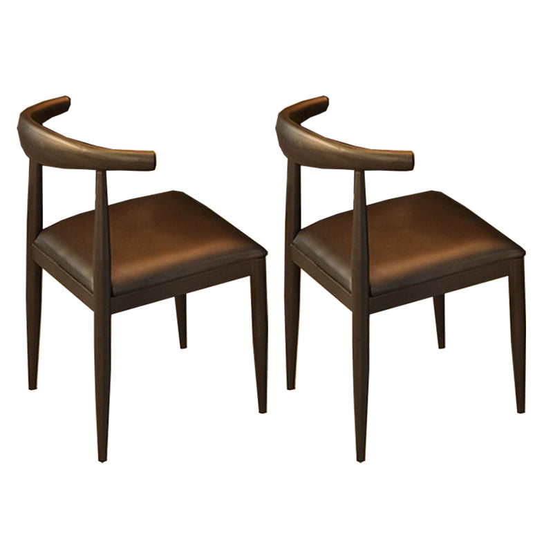 Industrial 1/2/3/4/5 Pieces Furniture Solid Wood Rectangle Dining Chairs Set in Brown