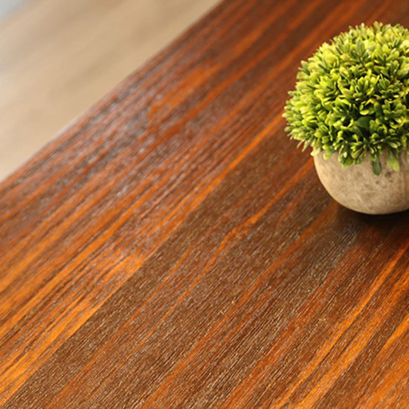 Industrial 1/2/3/4/5 Pieces Furniture Solid Wood Rectangle Dining Chairs Set in Brown