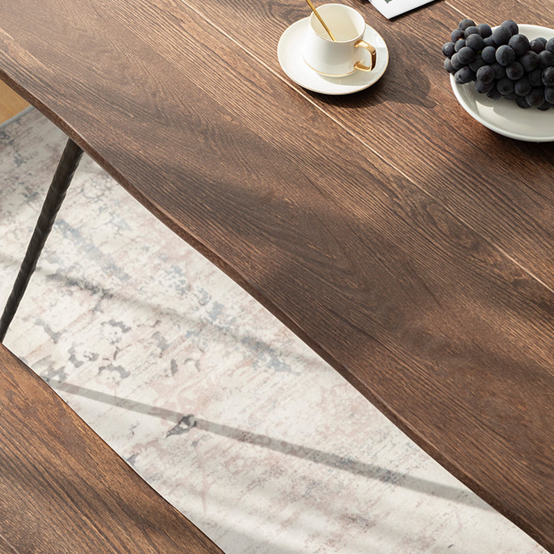 Industrial Dining Set 1/5/6/7 Pcs Solid Wood Dining Table and Armless Chairs