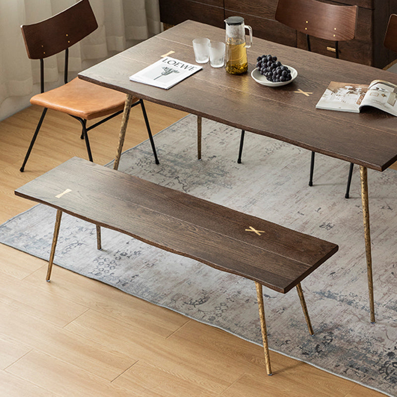 Industrial Dining Set 1/5/6/7 Pcs Solid Wood Dining Table and Armless Chairs