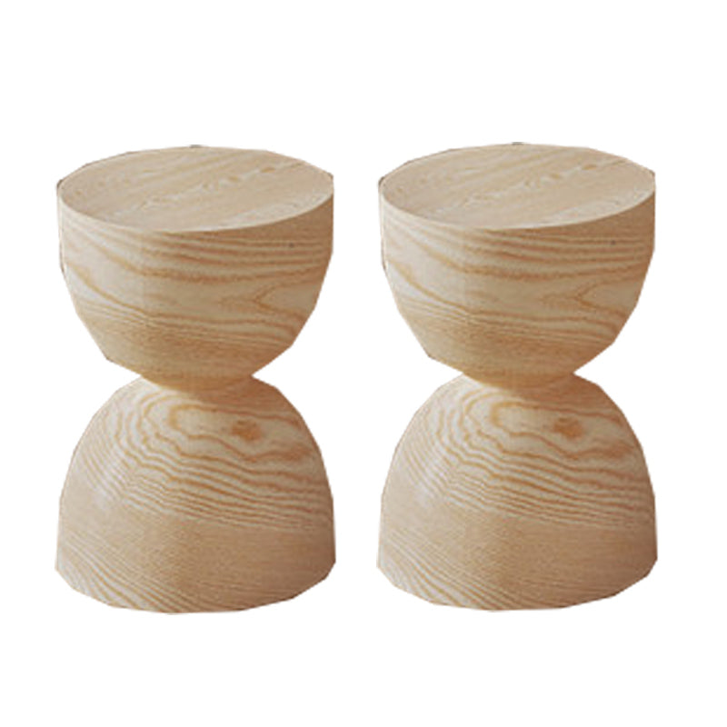 Industrial 1/2/5 Pieces Furniture Solid Wood Rectangle Dining Chairs Set in Natural