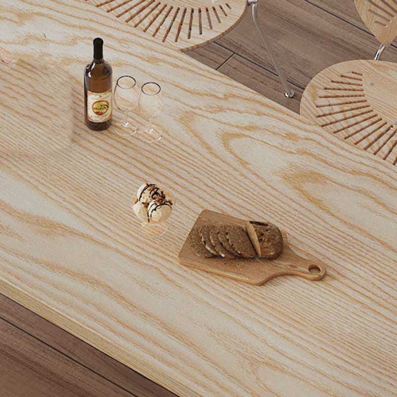 Industrial 1/2/5 Pieces Furniture Solid Wood Rectangle Dining Chairs Set in Natural