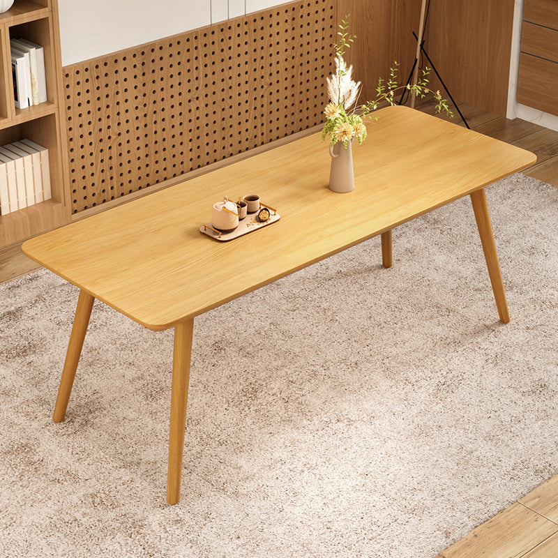 Modern Dining Set 1/4/5/6/7 Pcs Rectangle Solid Wood Dining Table and Armless Chairs