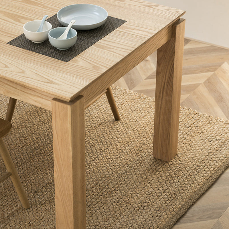 Contemporary 1/4/5 Pieces Furniture Rectangle Solid Wood Dining Set in Natural