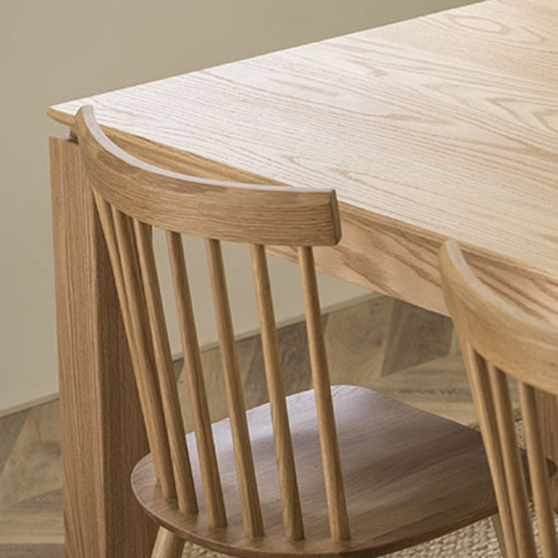 Contemporary 1/4/5 Pieces Furniture Rectangle Solid Wood Dining Set in Natural