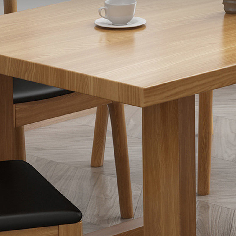 Industrial 1/2/7 Pieces Furniture Solid Wood Rectangle Dining Set in Natural