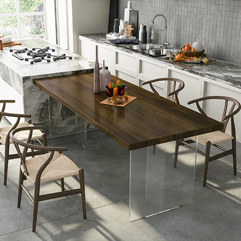 Traditional 1/2/5 Pieces Furniture Solid Wood Rectangle Dining Table Set for Home