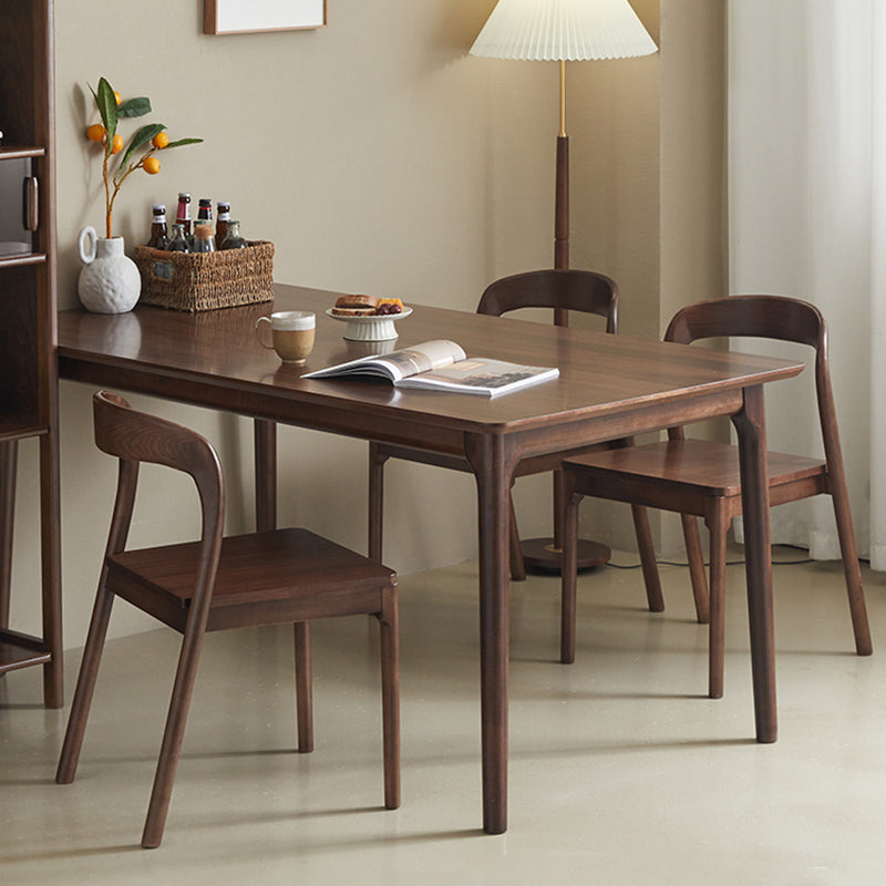Modern Dining Set 1/3/4/5 Pcs Rectangle Solid Wood Dining Table and Chairs
