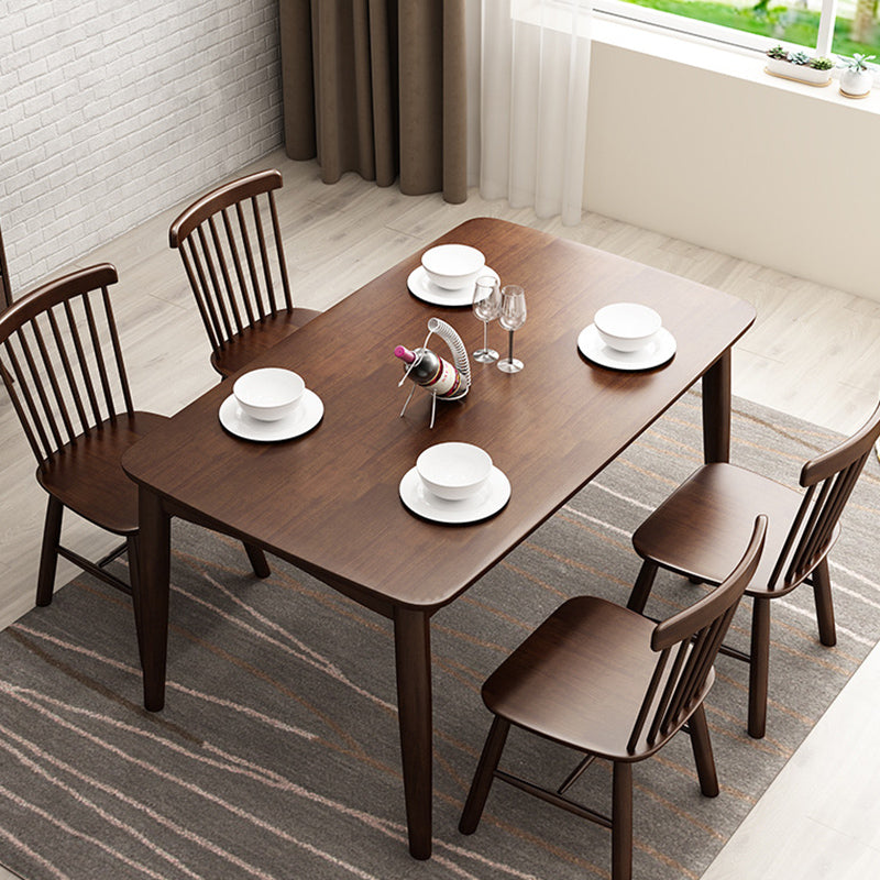 Contemporary 1/2/5/7 Pieces Furniture Rectangle Solid Wood Dining Room Set for Home