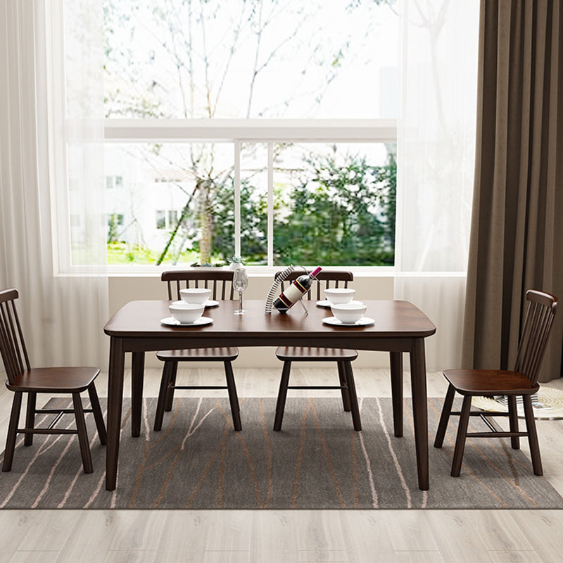 Contemporary 1/2/5/7 Pieces Furniture Rectangle Solid Wood Dining Room Set for Home