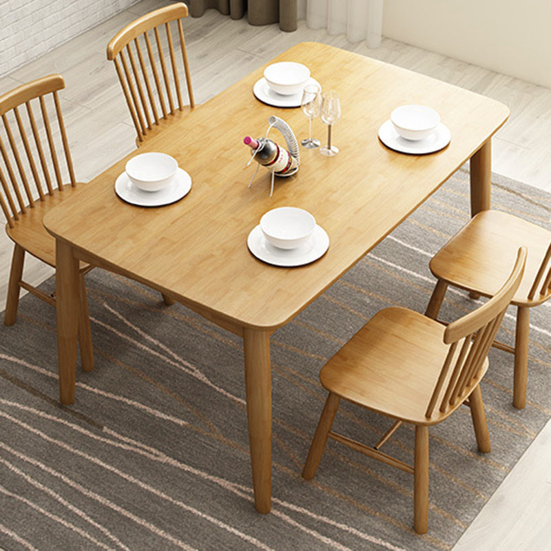 Contemporary 1/2/5/7 Pieces Furniture Rectangle Solid Wood Dining Room Set for Home