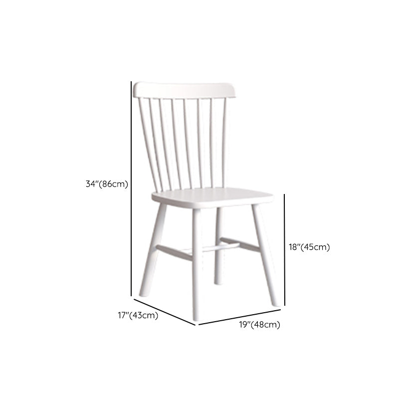 White Dining Table Set 1/5/7 Pcs Rubberwood Solid Wood Dining Table and Chairs