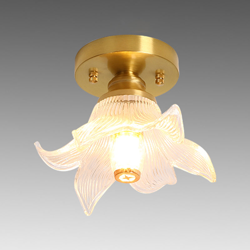 Nordic Style 1-Light Ceiling Lamp Glass Shade Ceiling Light for Living Room