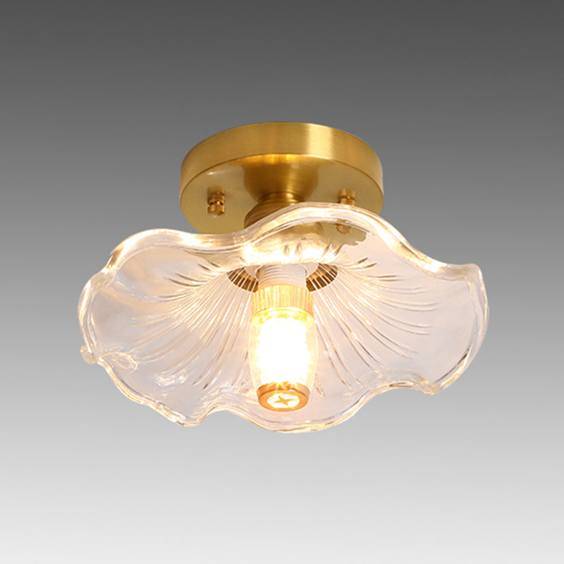 Nordic Style 1-Light Ceiling Lamp Glass Shade Ceiling Light for Living Room