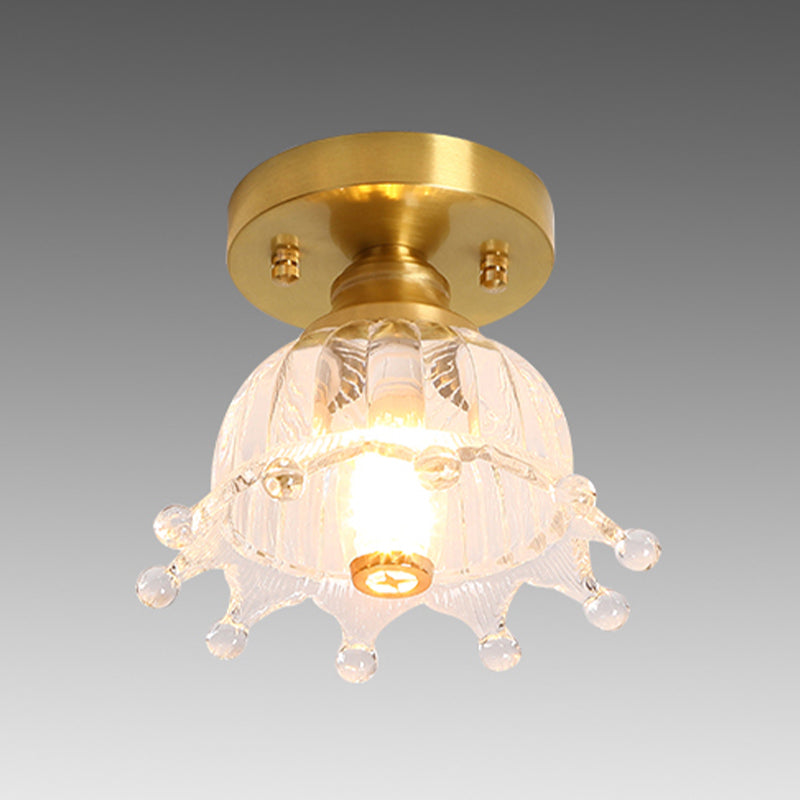 Nordic Style 1-Light Ceiling Lamp Glass Shade Ceiling Light for Living Room