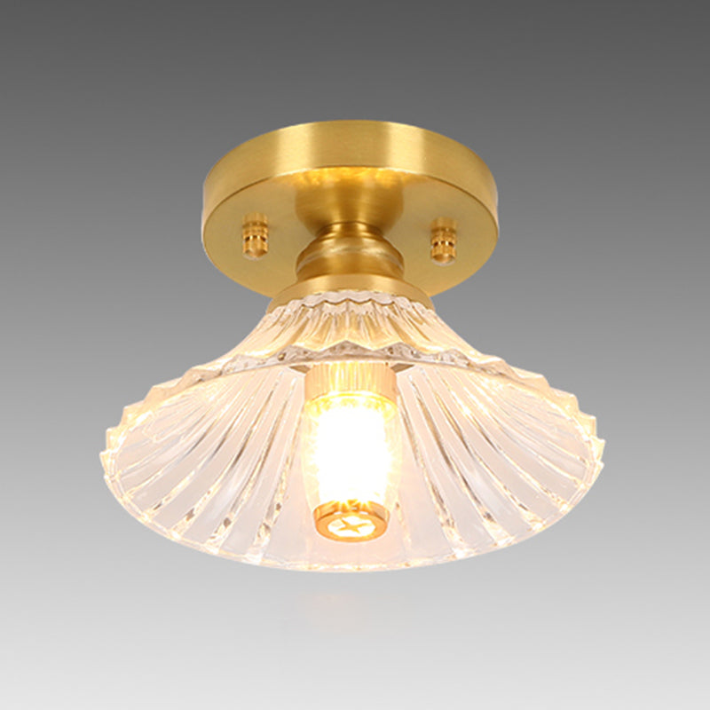 Nordic Style 1-Light Ceiling Lamp Glass Shade Ceiling Light for Living Room
