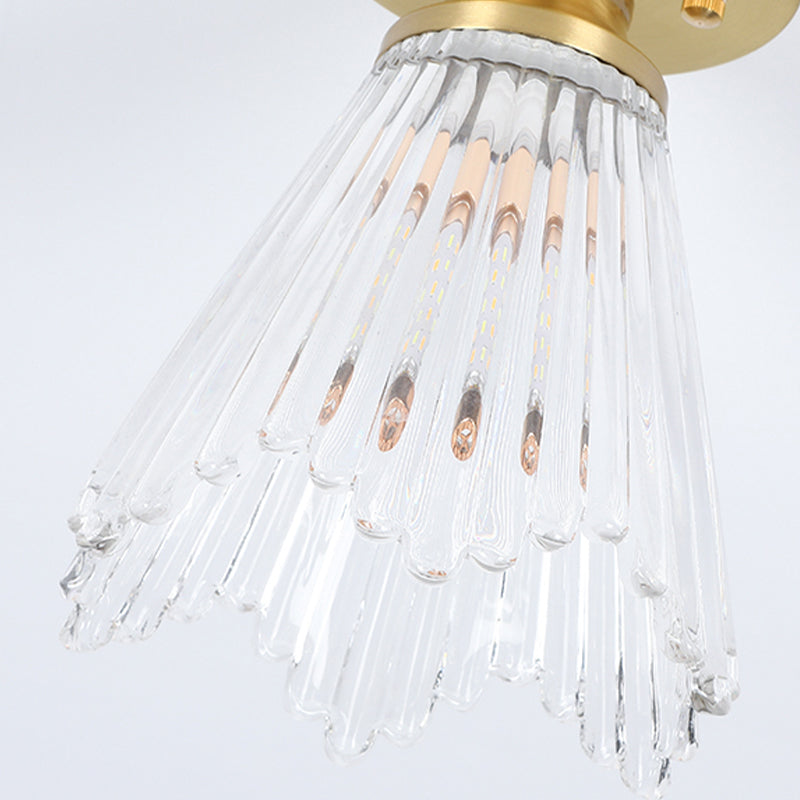 Nordic Style 1-Light Ceiling Lamp Glass Shade Ceiling Light for Living Room