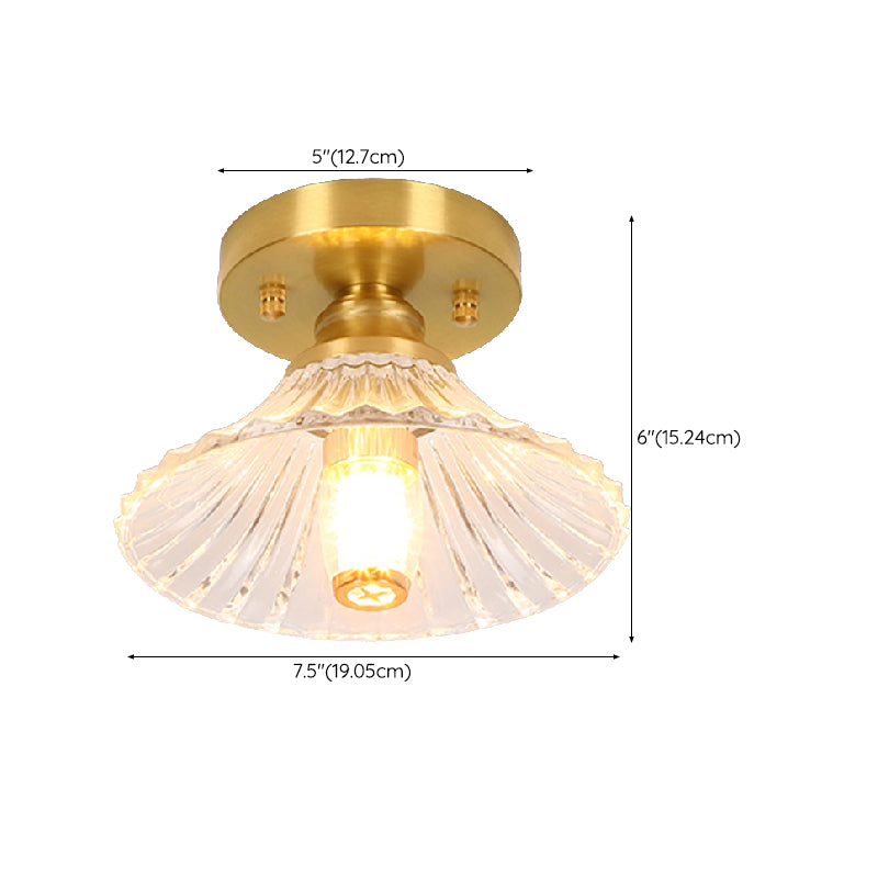 Nordic Style 1-Light Ceiling Lamp Glass Shade Ceiling Light for Living Room