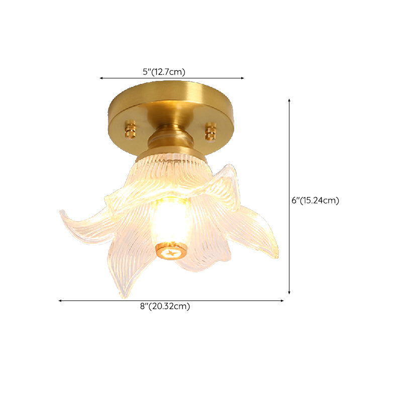 Nordic Style 1-Light Ceiling Lamp Glass Shade Ceiling Light for Living Room