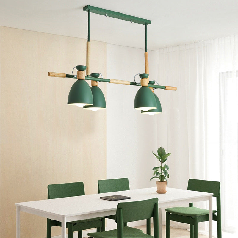 Contemporary Island Light Macaroon Metal Pendant Lighting Fixture for Dining Room