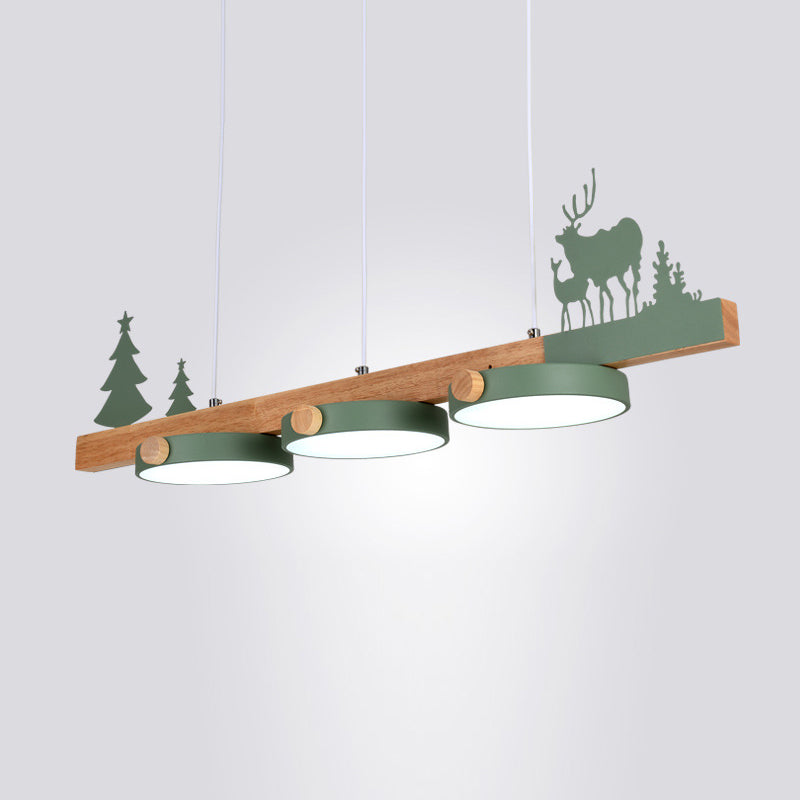 Contemporary Island Light Colorful LED Pendant Lighting Fixture for Dining Room