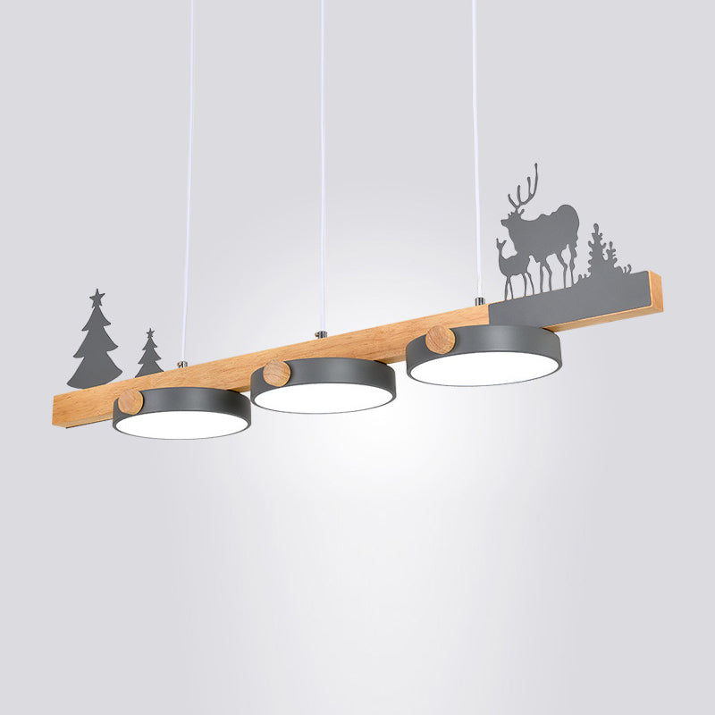 Contemporary Island Light Colorful LED Pendant Lighting Fixture for Dining Room