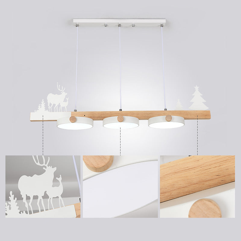Contemporary Island Light Colorful LED Pendant Lighting Fixture for Dining Room
