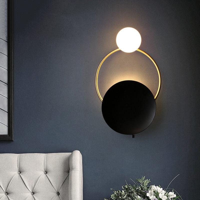 Modern Unique Shape Wall Lighting Fixtures Metal Flush Mount Wall Sconce for Dining Room